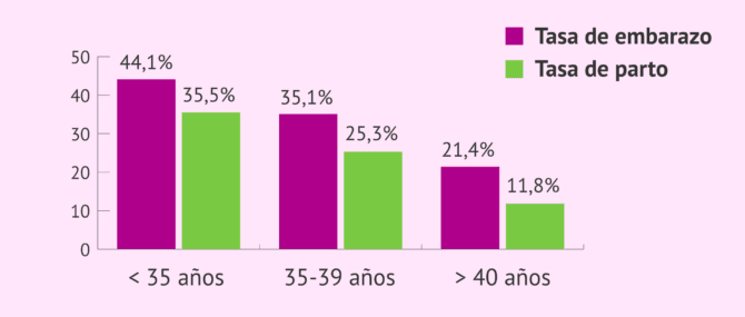 Imagen: Tasa de embarazo y de parto de la FIV-ICSI
